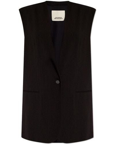 Isabel Marant 'emara' Oversize Vest, - Black