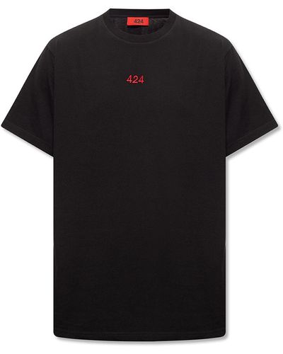 424 T-shirt With Logo - Black