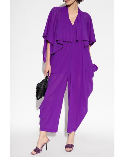 Pleats Please Issey Miyake Relaxed-Fitting Jumpsuit - Purple