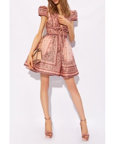 Zimmermann Dress With Paisley Motif, - Pink