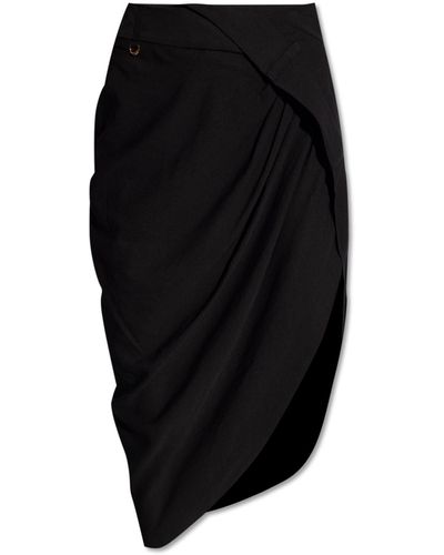 Jacquemus 'saudade' Asymmetrical Skirt, - Black