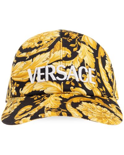 Versace Baseball Cap With Logo, - Metallic