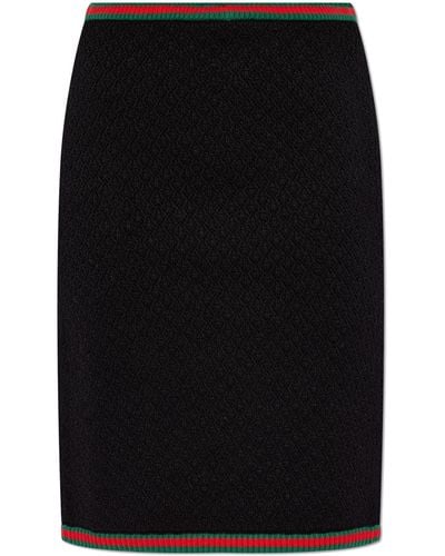 Gucci Pencil Skirt, - Black