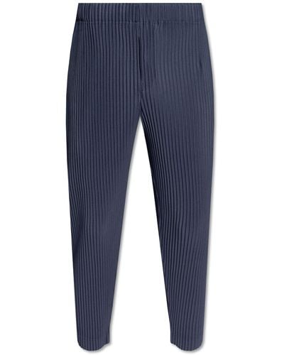Homme Plissé Issey Miyake Pleated Trousers, - Blue