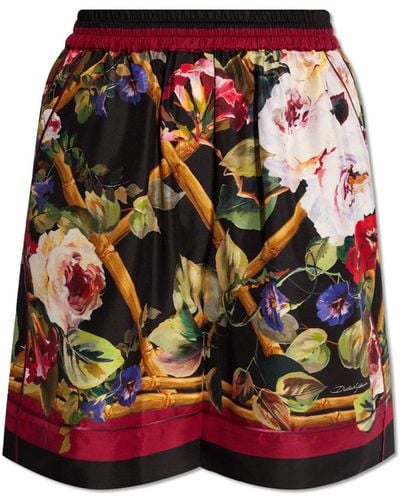 Dolce & Gabbana Silk Shorts, - Multicolour