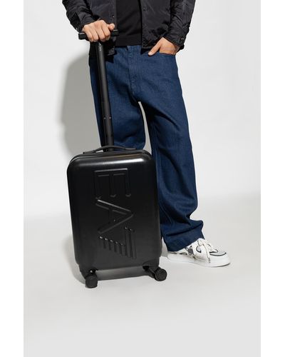 EA7 Suitcase With Logo, - Black