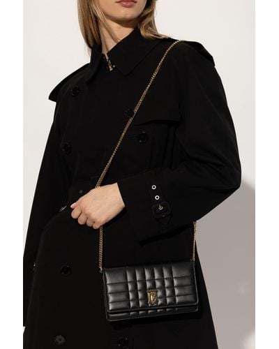 Burberry Lola Quilted-leather Shoulder Bag - Black