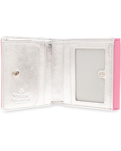 Vivienne Westwood Leather Wallet With Logo - Pink