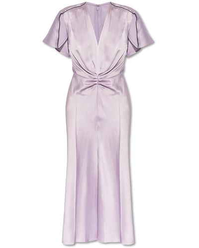 Victoria Beckham Satin Dress, - Pink
