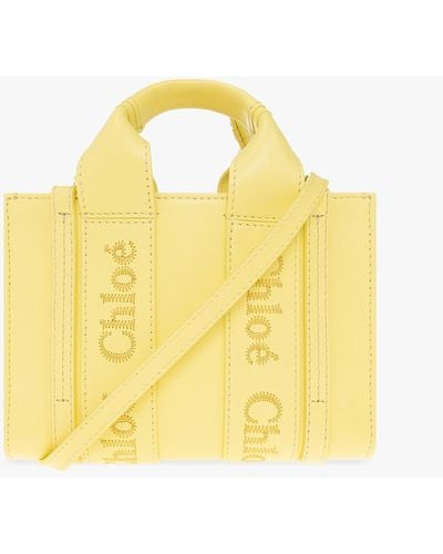 Chloé ‘Woody Mini’ Shoulder Bag - Yellow