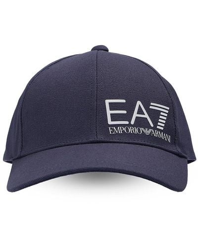 EA7 Baseball Cap With Logo, - Blue
