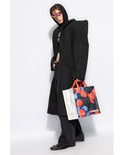 Balenciaga Hooded Coat, - Black