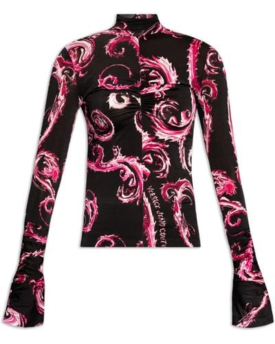Versace Printed Sweater, - Red