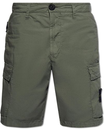 Stone Island Cargo Shorts, - Green