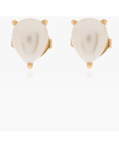 Kate Spade Earrings With Faux Pearl, - Natural
