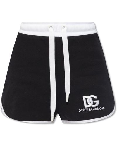Dolce & Gabbana Shorts With Logo, - Black