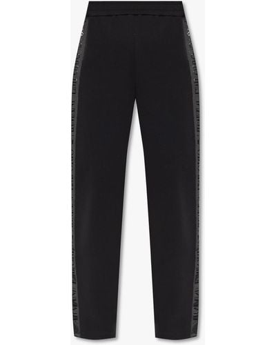 Emporio Armani Trousers With Logo - Black