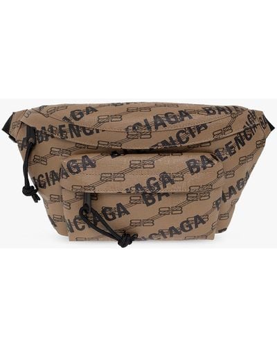 Balenciaga 'signature Medium' Belt Bag - Brown