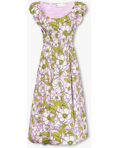 Tory Burch Dress With Floral Motif - White