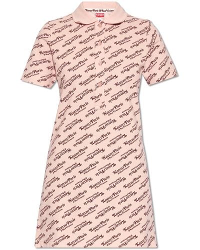 KENZO Dress With Logo, - Pink