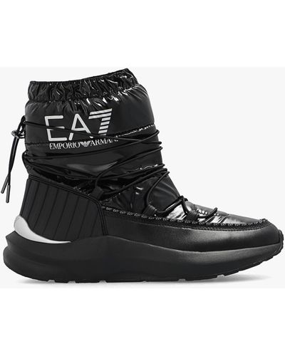 EA7 Snow Boots With Logo - Black