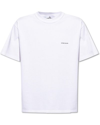 Stone Island T-shirt With Logo, - White