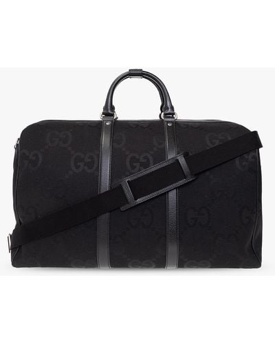 Gucci Duffel Bag From 'GG Jumbo' Canvas - Black