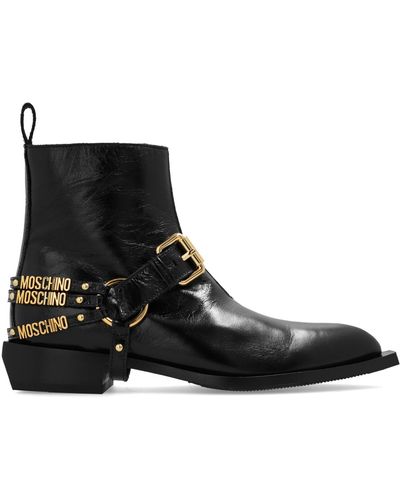 Moschino Heeled Ankle Boots - Black