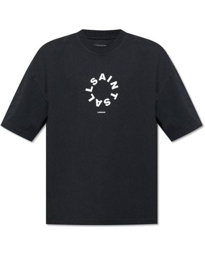 AllSaints Printed T-shirt, - Black