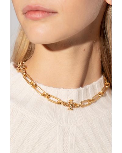 Tory Burch Roxanne Chain Short Necklace - Metallic