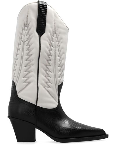 Paris Texas ‘Rosario’ Leather Cowboy Boots - White