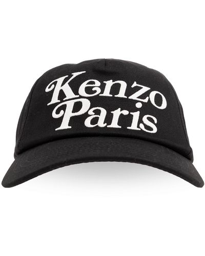 KENZO Baseball Cap With Logo, - Black