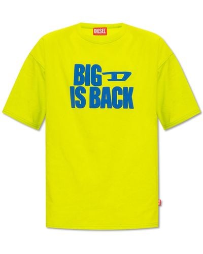 DIESEL 't-boxt-back' T-shirt, - Yellow