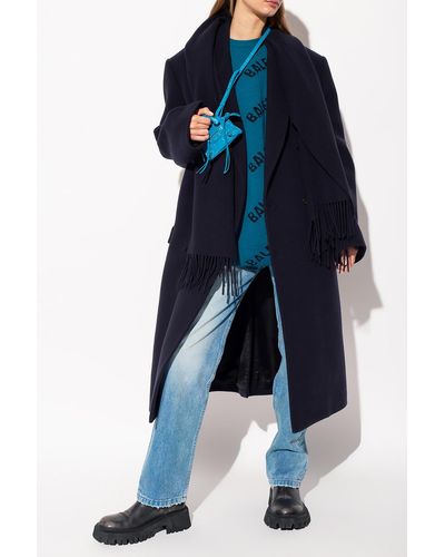 Balenciaga Wool Coat - Blue