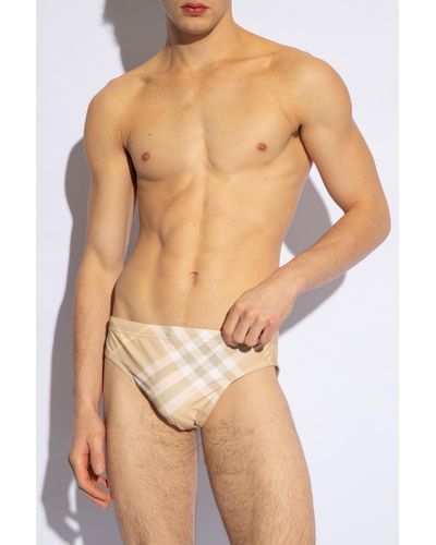 Burberry Swimming Briefs - Natural