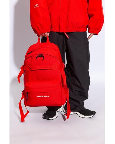 Balenciaga 'skiwear' Collection Backpack With Logo, - Red