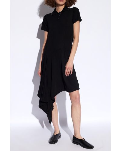 Yohji Yamamoto Asymmetrical Dress, - Black