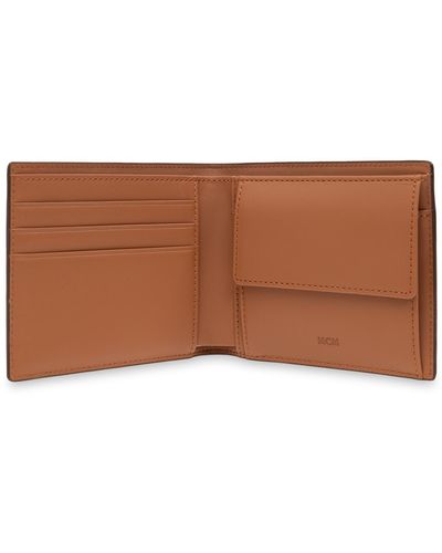 MCM 'himmel Bifold' Leather Wallet, - Brown