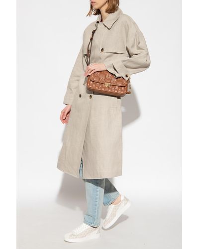 MICHAEL Michael Kors Linen Trench Coat - Natural