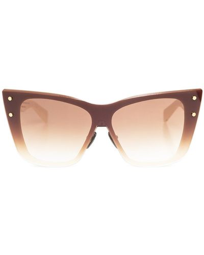 Balmain 'armor' Sunglasses, - Brown
