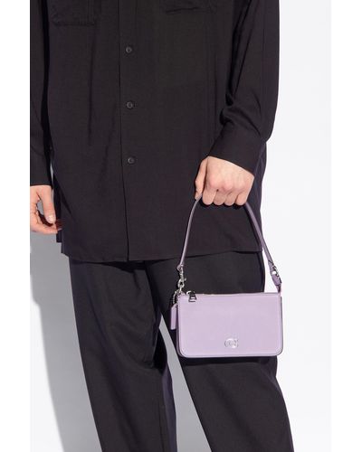 COACH Shoulder Bag With Logo, - Purple