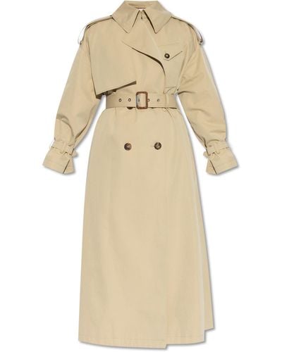 Alexander McQueen Double-breasted Trench Coat, - Natural