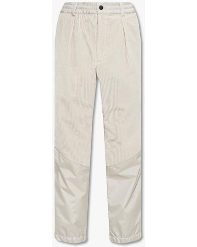 3 MONCLER GRENOBLE Insulated Corduroy Trousers - White