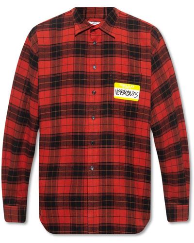 Vetements Checked Shirt - Red