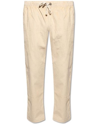 Champion Corduroy Trousers With Logo - Natural