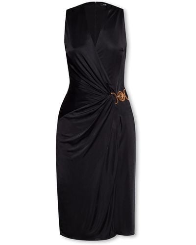 Versace Draped Dress - Black