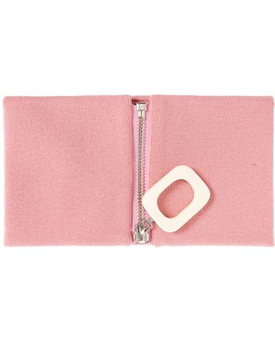 JW Anderson Neckband With Zip, - Pink