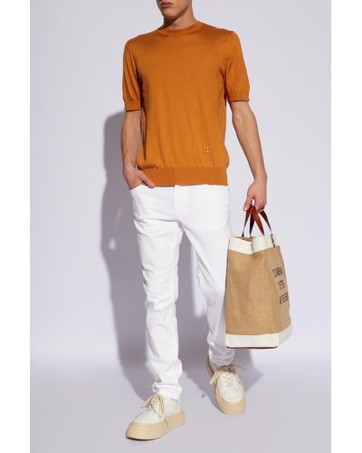 Dolce & Gabbana Knit T-shirt, - Orange