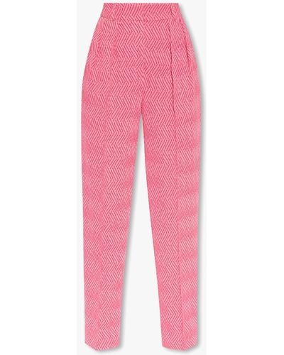 The Mannei ‘Volt’ Pleat-Front Trousers - Pink