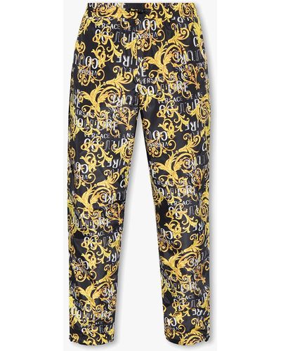 Versace Patterned Trousers - Black